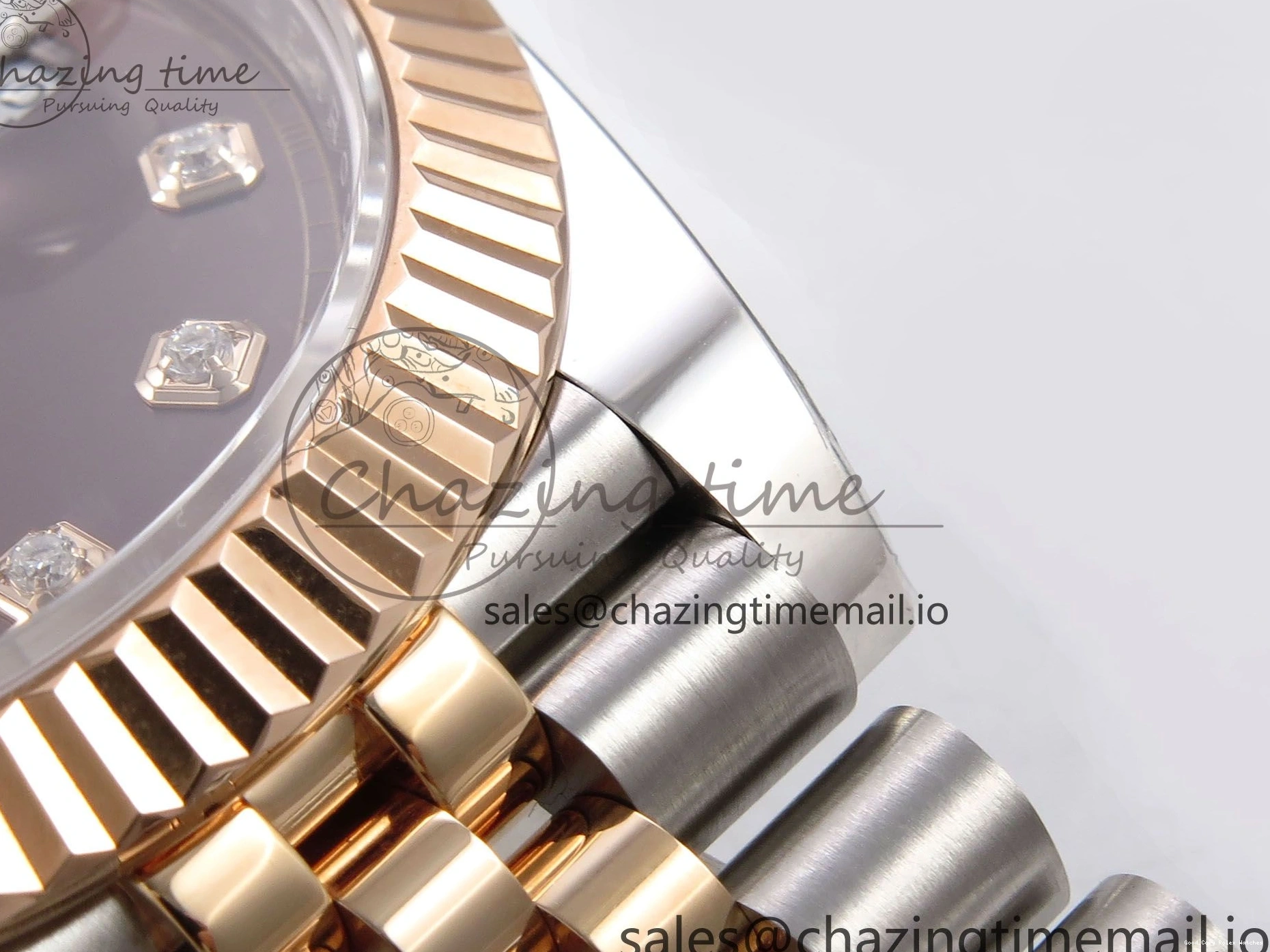 Good Copy Rolex Watches SH3235（Gain ARF Edition 126331 SS Brown DateJust Bracelet 1111 on RG Jubilee 1:1 41 Diamonds 904L Best Thermal Steel Weight） Dial 1230